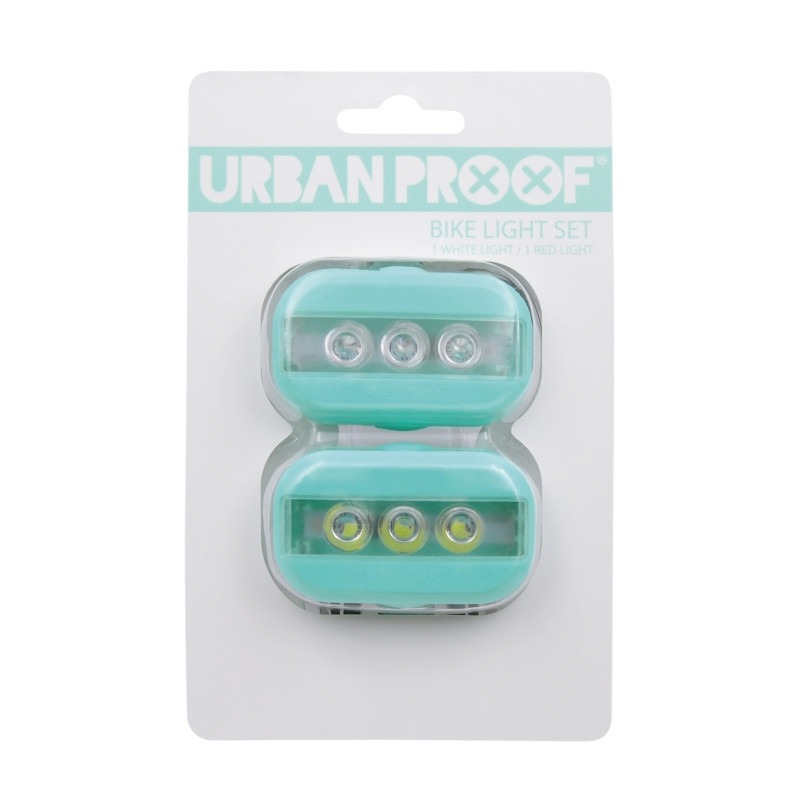 Kit d'éclairage avant + arrière Urban Proof LED Clip Bleu