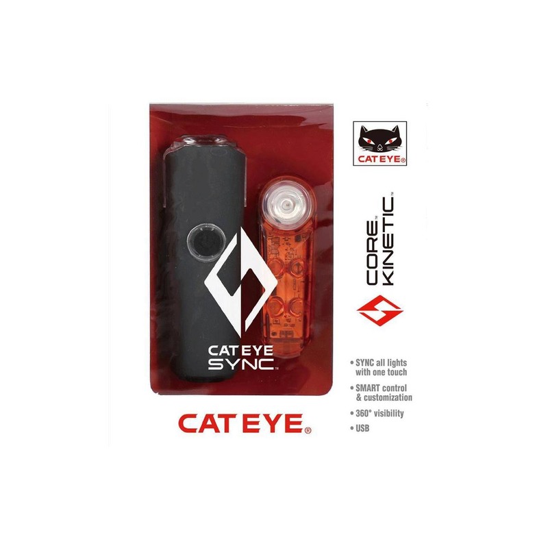 Éclairage vélo avant + arrière Cateye Sync Set Core & Kinetic