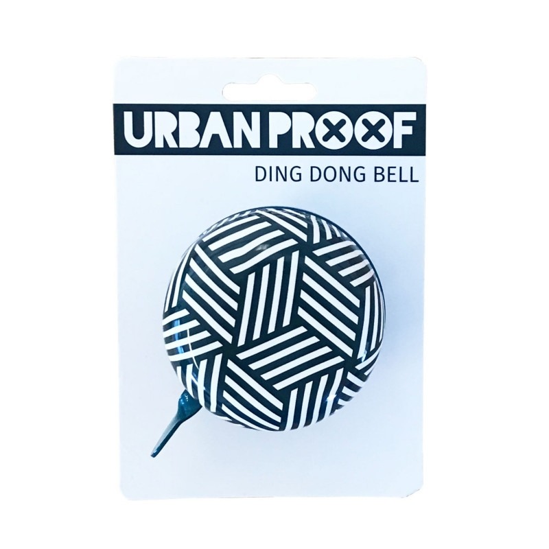 Sonnette Urban Proof Ding Dong 6,5 cm Rayure Bleu/Blanc