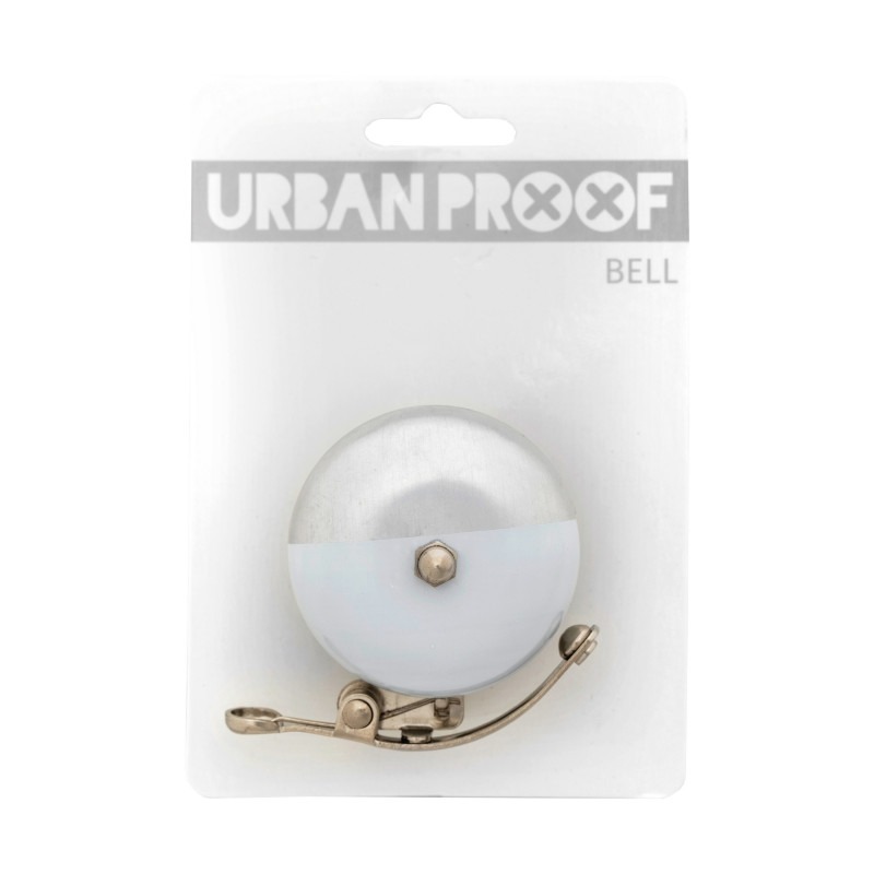 Sonnette Urban Proof Retro Bell 6 cm Blanc/Argent