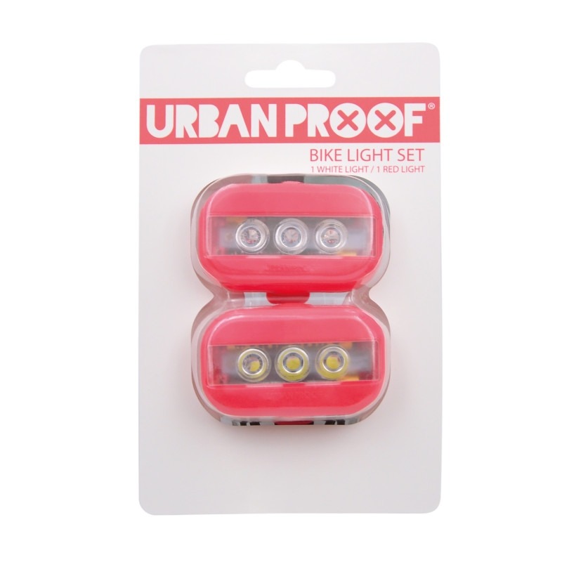 Kit d'éclairage avant + arrière Urban Proof LED Clip Rouge
