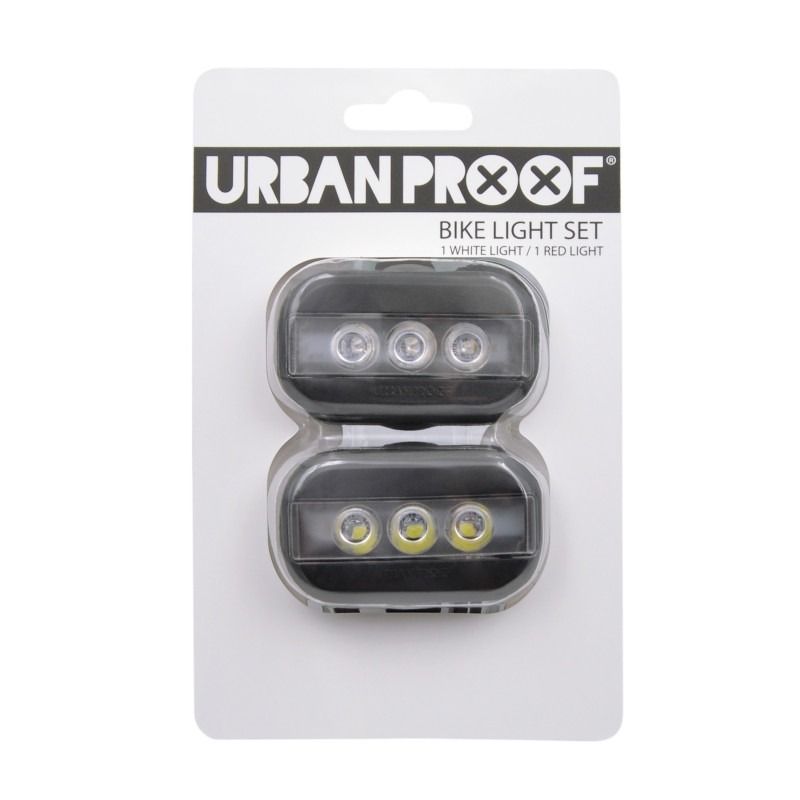 Kit d'éclairage avant + arrière Urban Proof LED Clip Noir