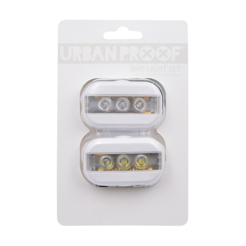 Kit d'éclairage avant + arrière Urban Proof LED Clip Blanc
