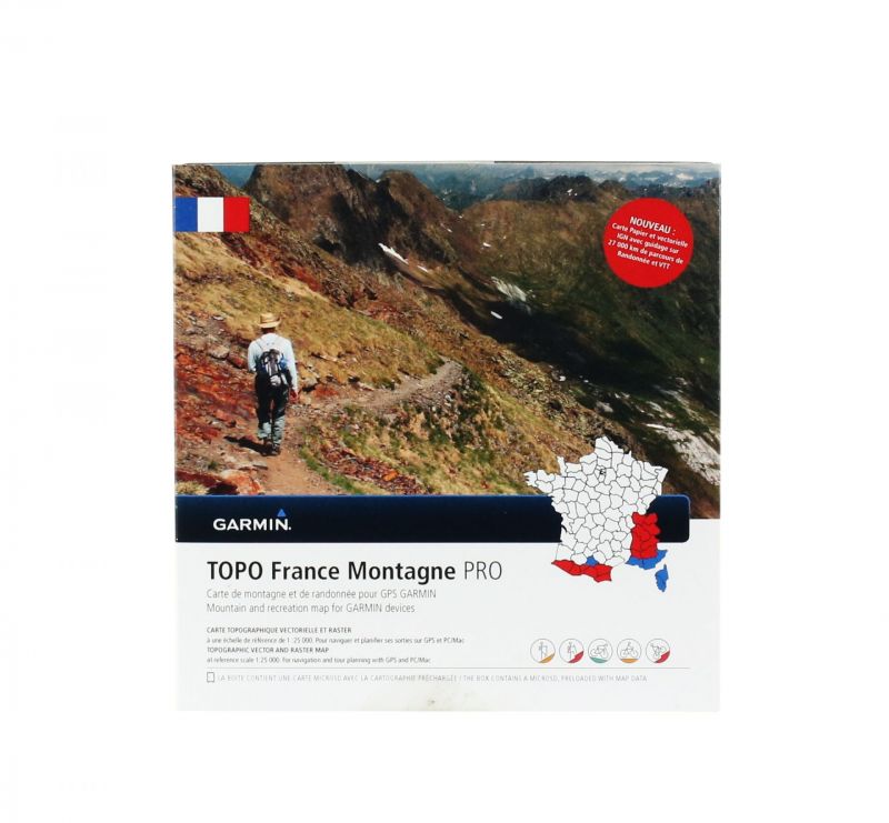 Cartographie Garmin IGN Topo France Montagne Pro
