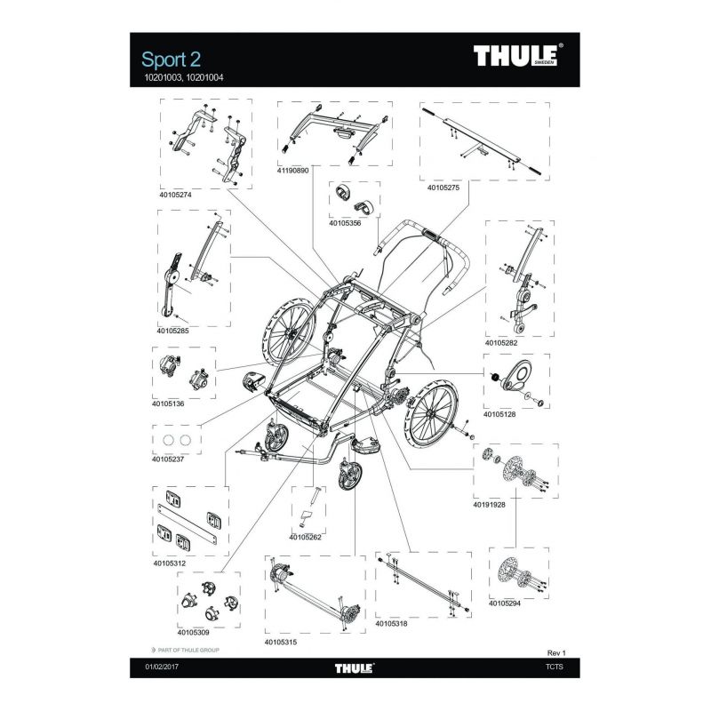 Barre transversale Thule Sport 2 - 40105275