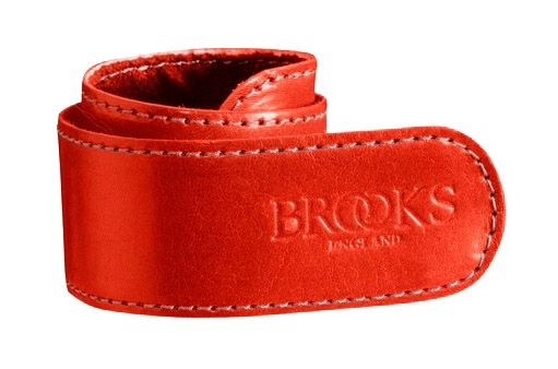 Serre-pantalon Brooks cuir Rouge (à l'unité)