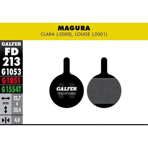 Plaquettes de frein Galfer Magura Clara/Louise Semi-métallique Advanc