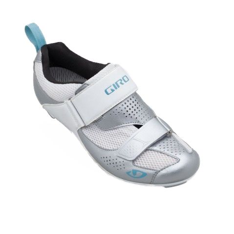 Chaussures triathlon femme Giro FLYNT TRI Argent/Blanc/Bleu- 37