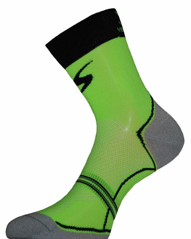 Chaussettes Ventura Socks Carbone Classic Vert fluo/Noir- 35/38