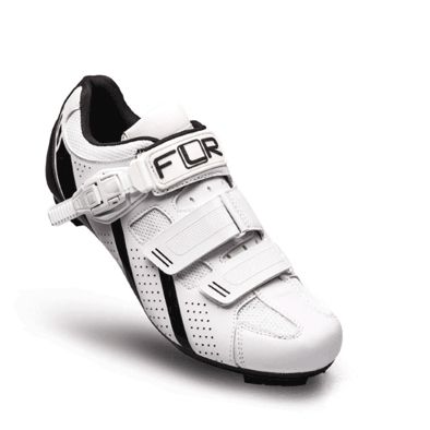 Chaussures Route FLR Pro F-15 Clic + 2 Bandes auto agrippantes Blanc-