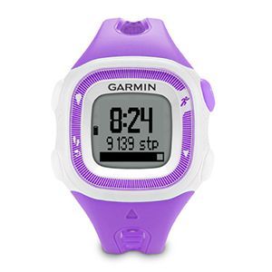 Montre GPS Garmin Forerunner 15 violette et blanche (petite)