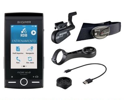 Compteur GPS Sigma ROX 12.0 Sport Set Cardio/Cadence Gris