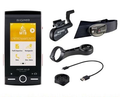 Compteur GPS Sigma ROX 12.0 Sport Set Cardio/Cadence Blanc