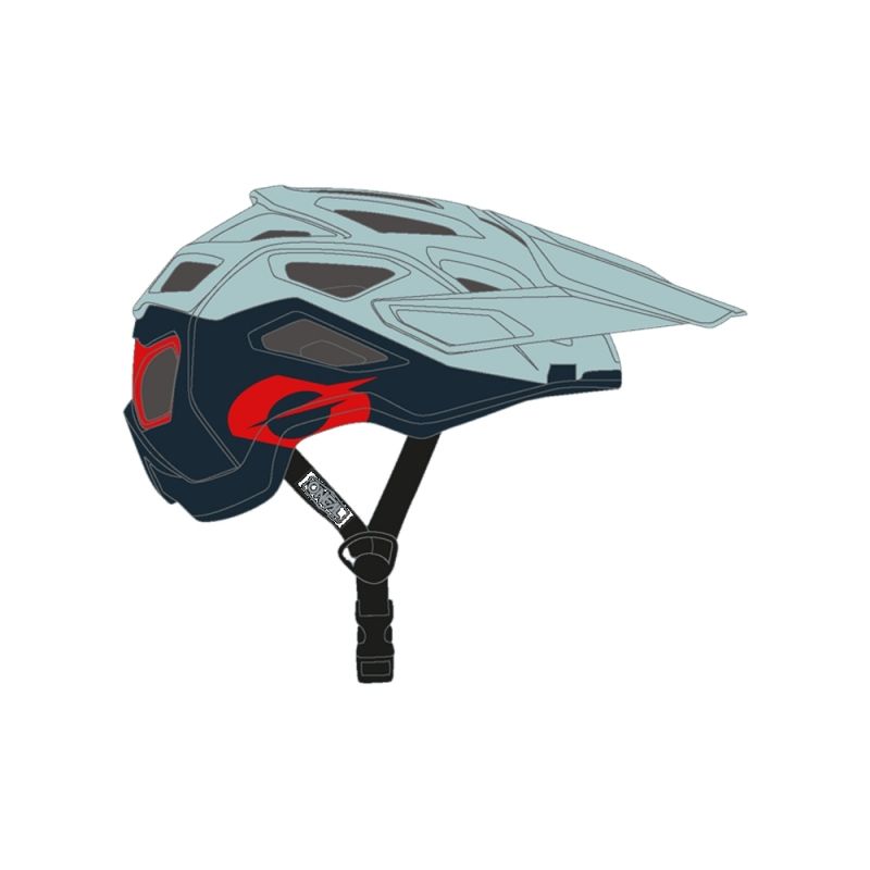 Casque VTT O'Neal Pike 2.0 Helmet Solid Bleu/Rouge- L/XL